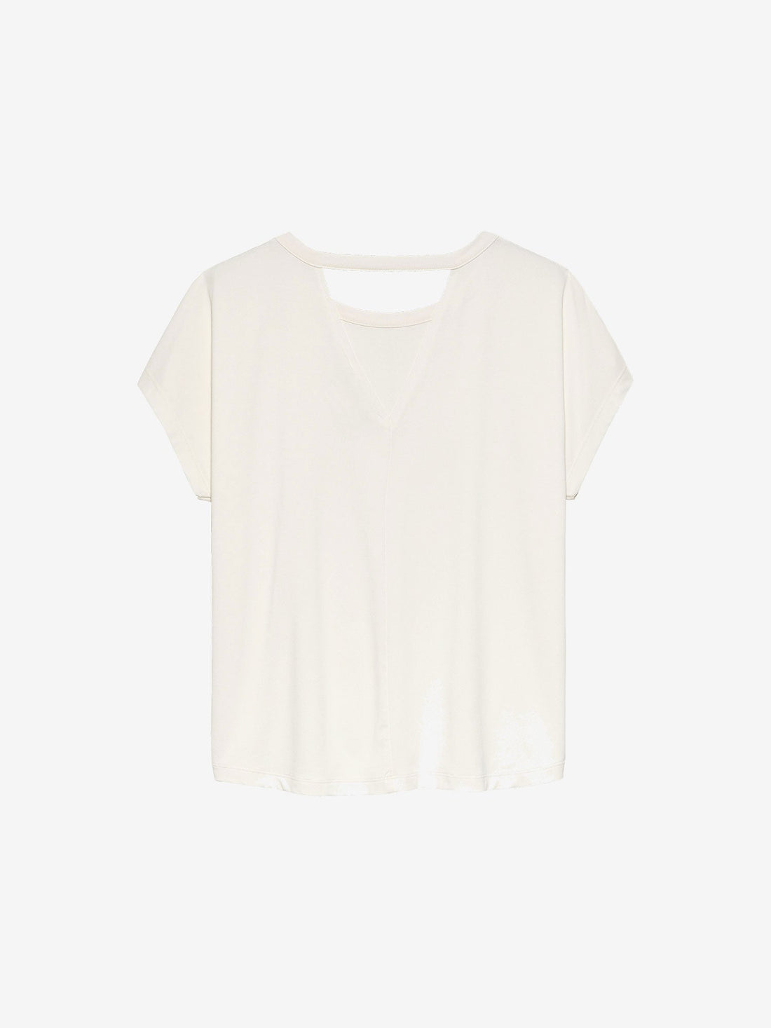 Tshirt with open back detail Egret