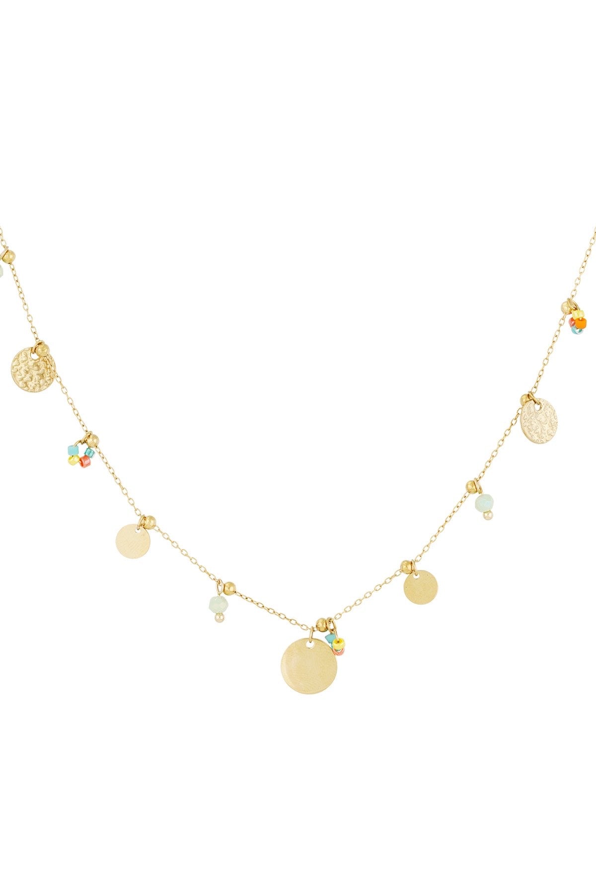 Kette Color Pop Coins Goldfarben