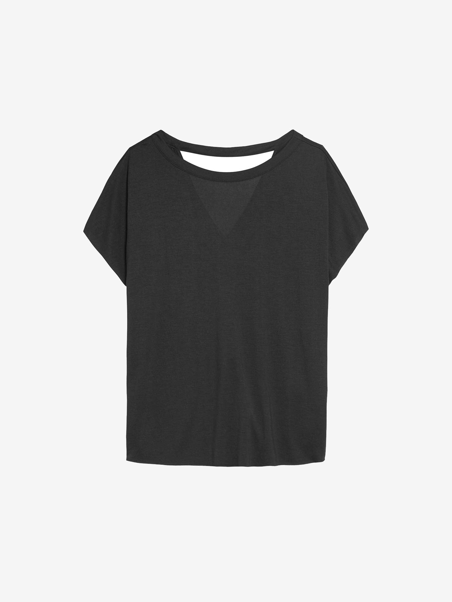T-shirt met open rugdetail Donkergrijs
