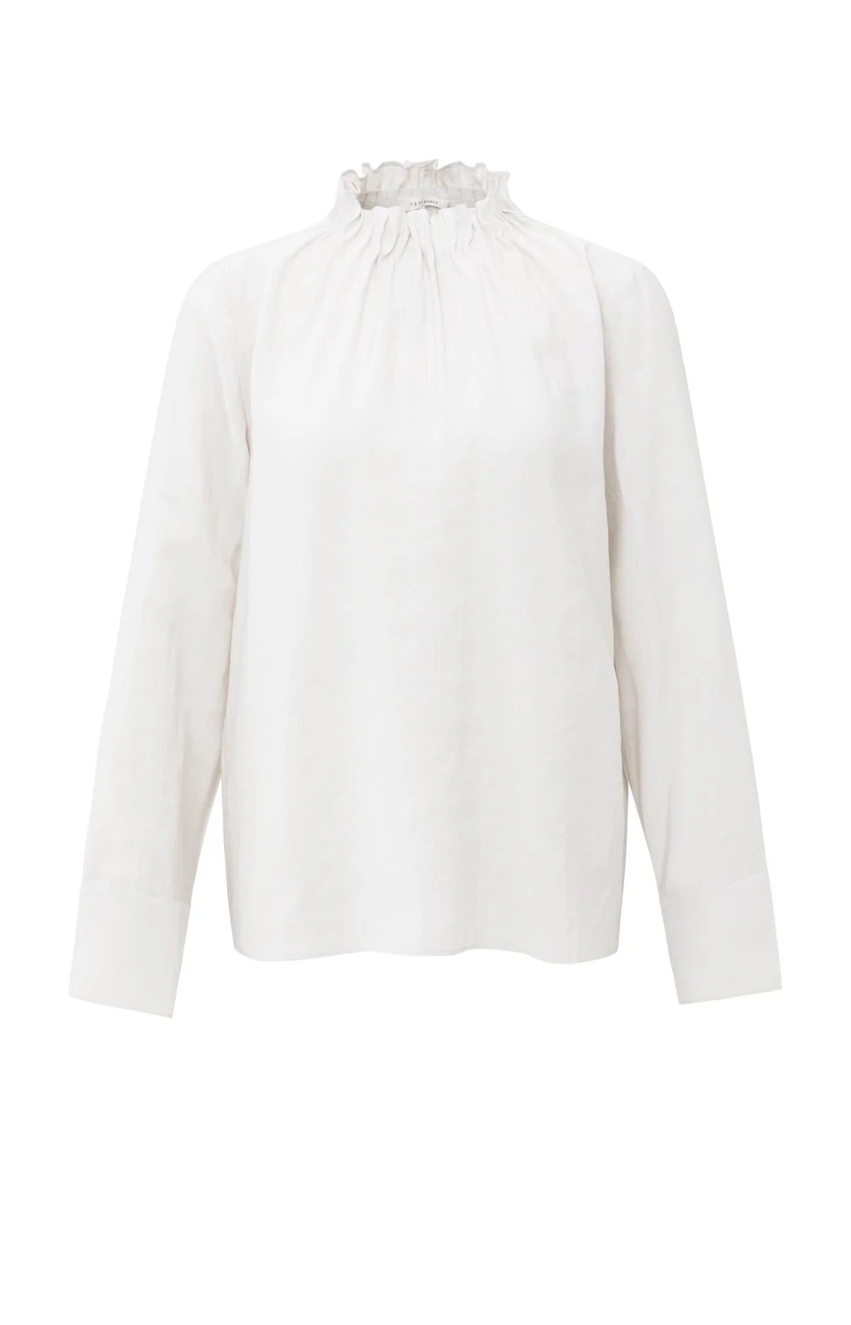 Oberteil mit hohem Kragen und Kordelzug im Saum Early Frost Whitee