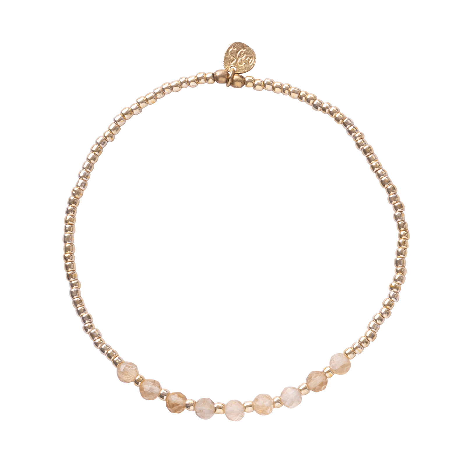 Trots Citrine Goudkleurige Armband