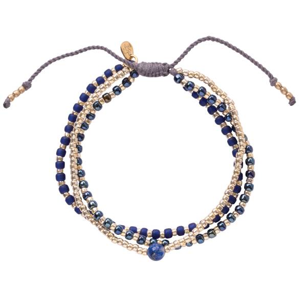 Loyal Lapis Lazuli Goudkleurige Armband