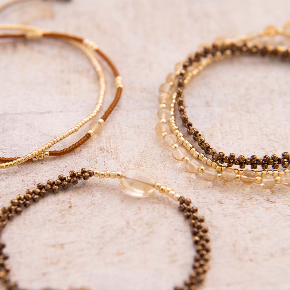 Beloved Citrin Goldfarbig Armband