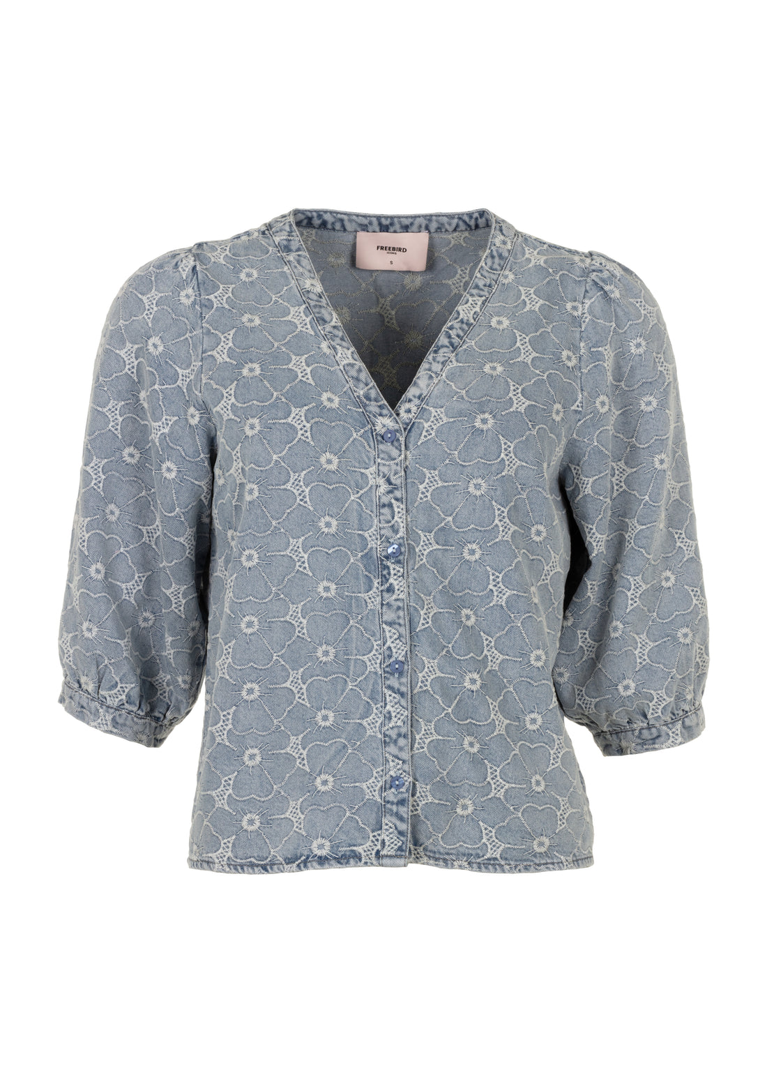 Bluse Basha Ss Mid Blue