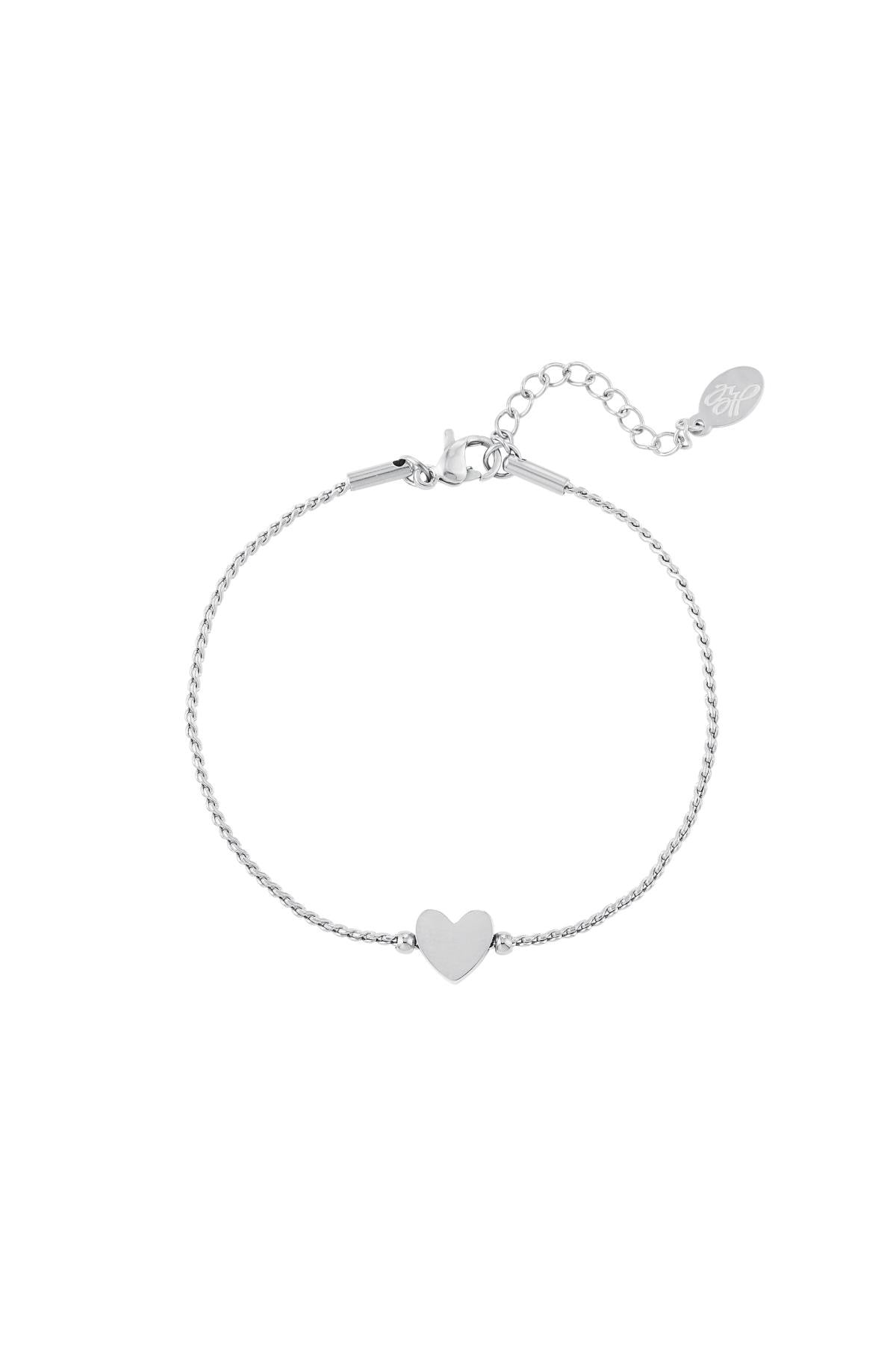 Armband hart zilverkleurig