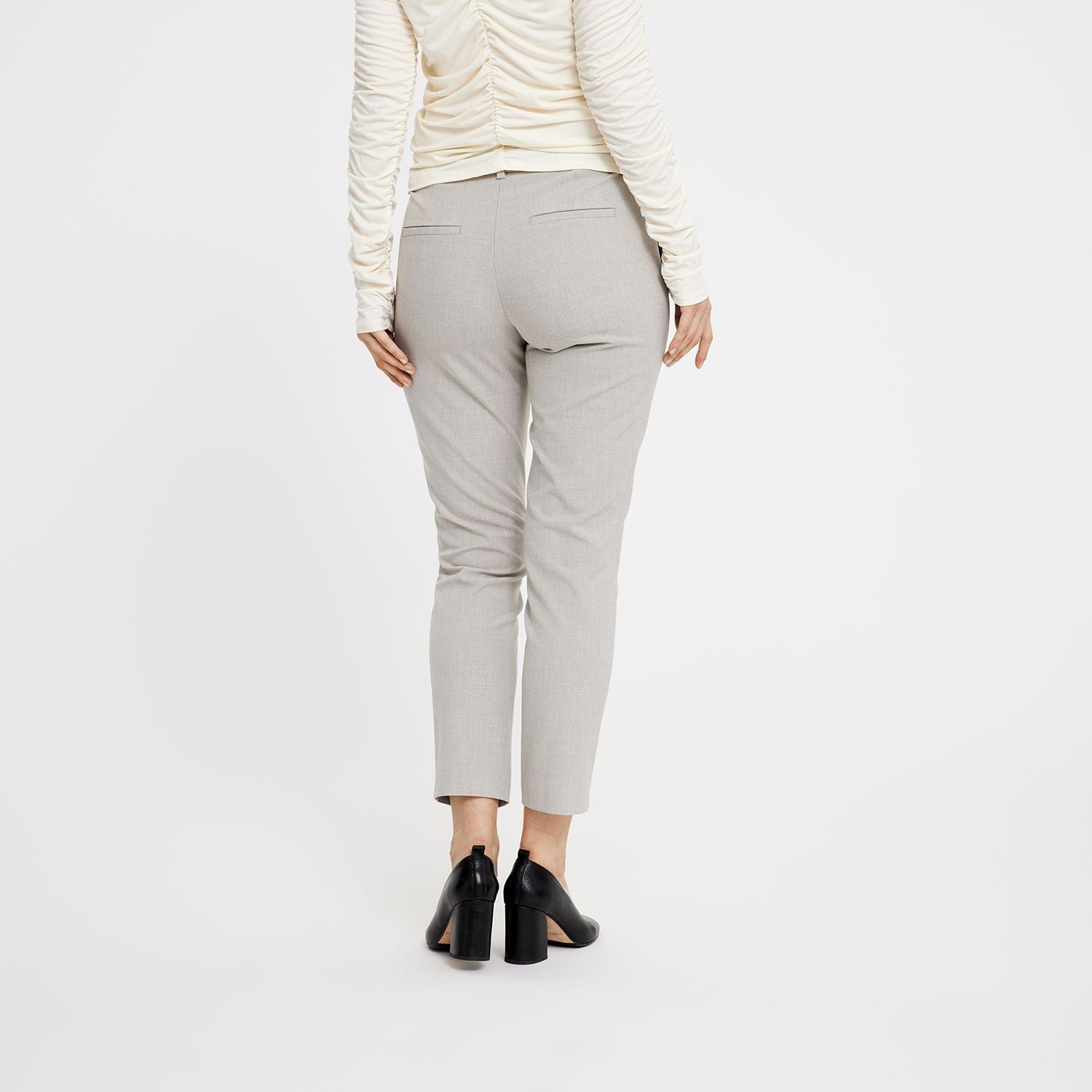 Broek Kylie Crop Pebble Melange