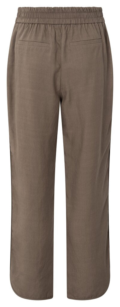 Gewebte Hose mit elastischem Bund Greyish Brown