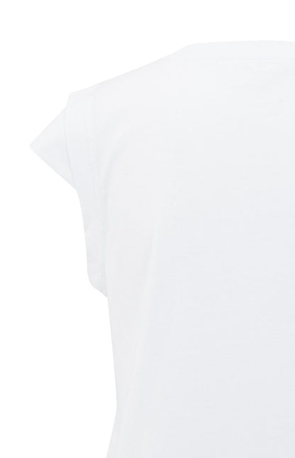 Ärmelloses Oberteil mit Detail am Ärmelansatz Pure White