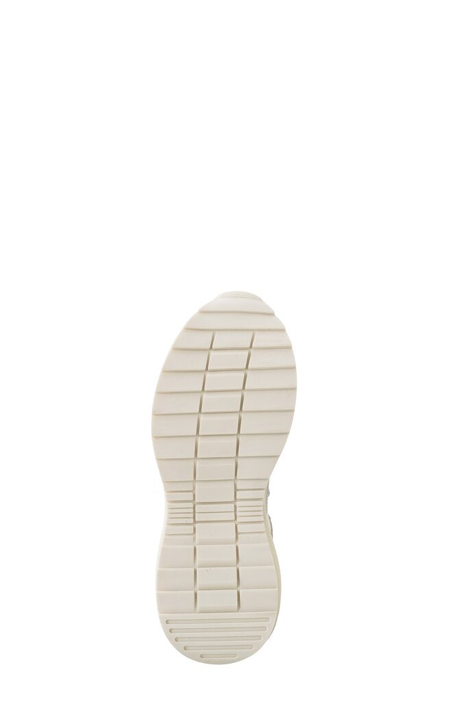 Leren sneakers met veters en details op de zool