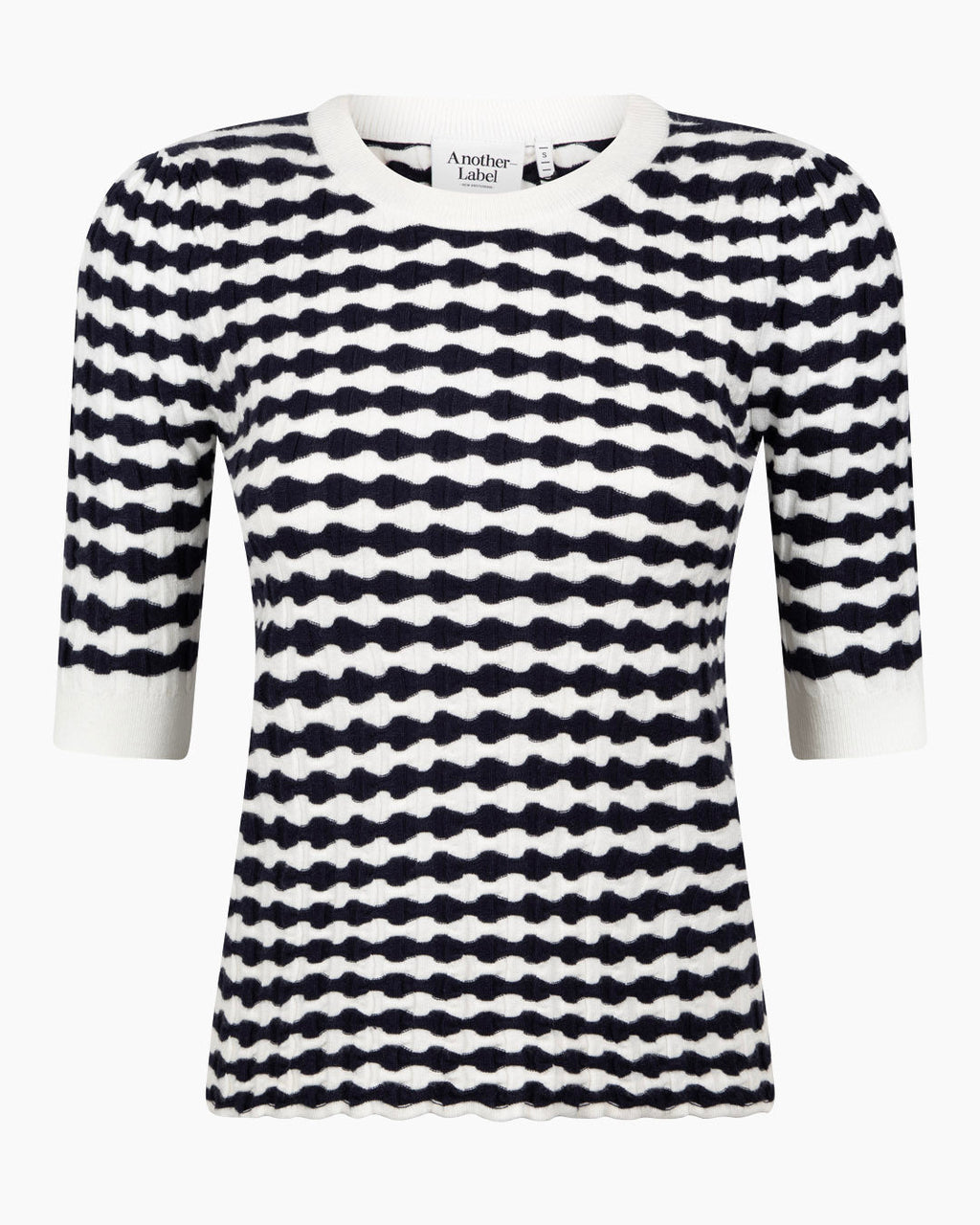 Aster knitted pull Sargasso white stripe