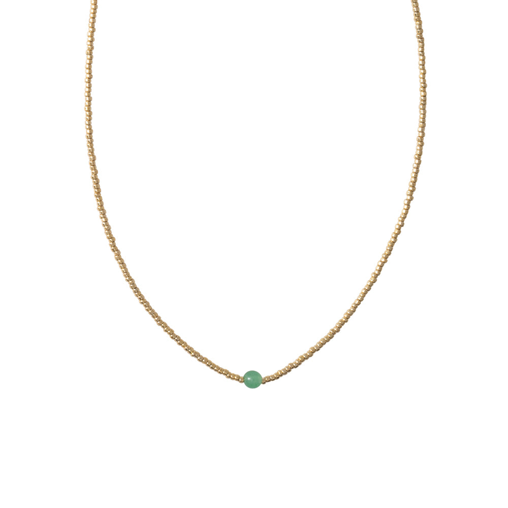 Flora Aventurijn Gouden Ketting