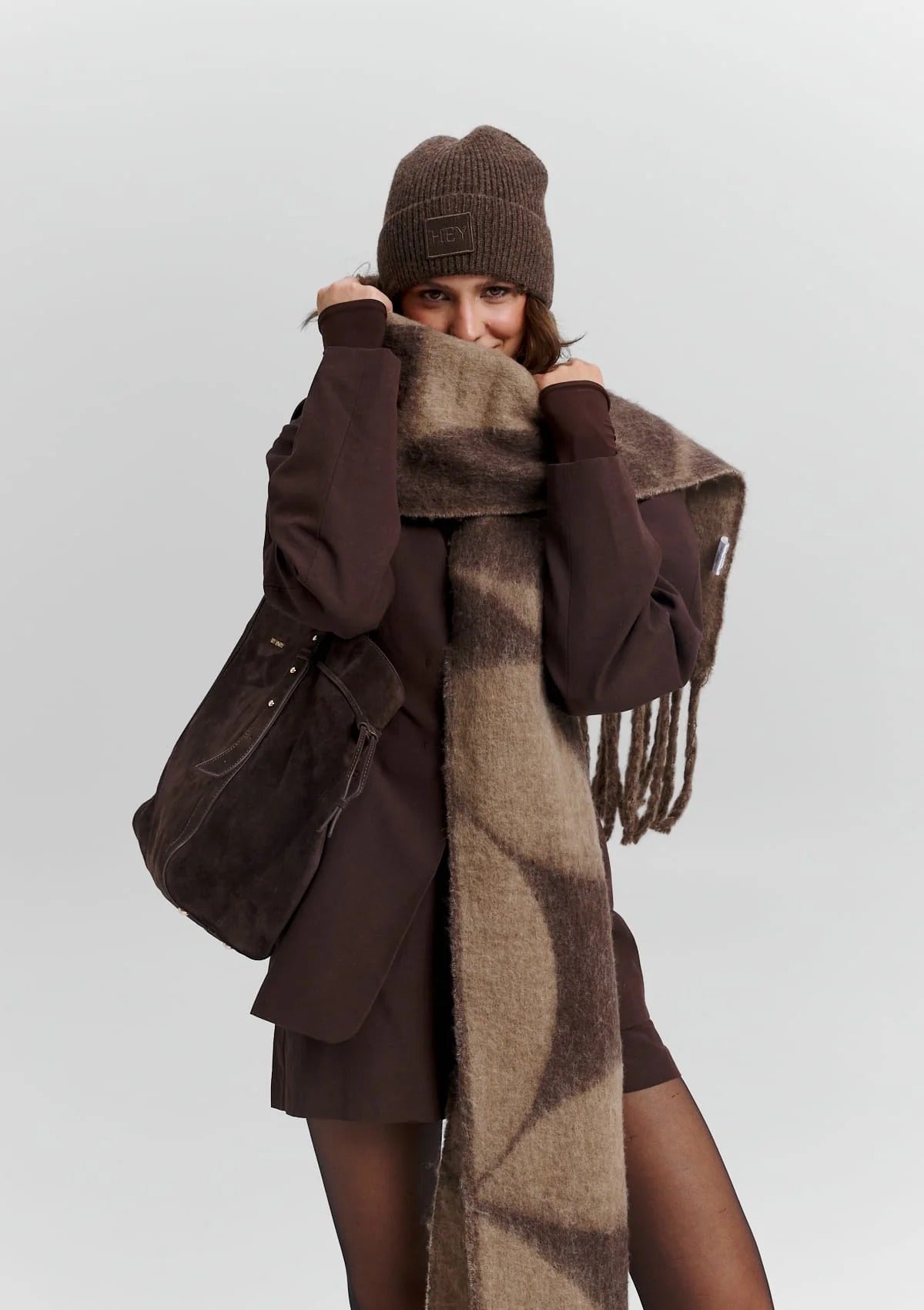 Iconic Scarf - Mocha/Coffee