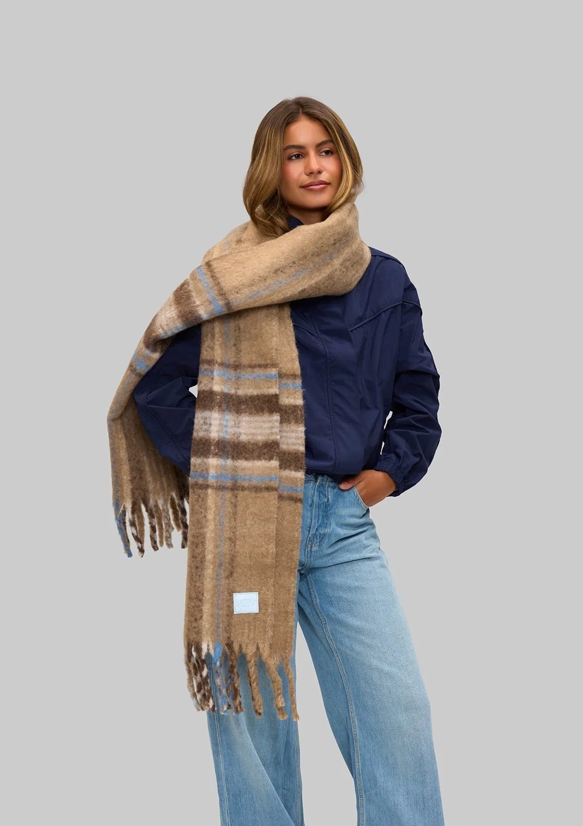 Check Scarf - Mocha