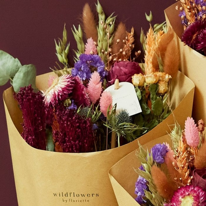 Droogbloemen - Veldboeket Bourgogne (groot)
