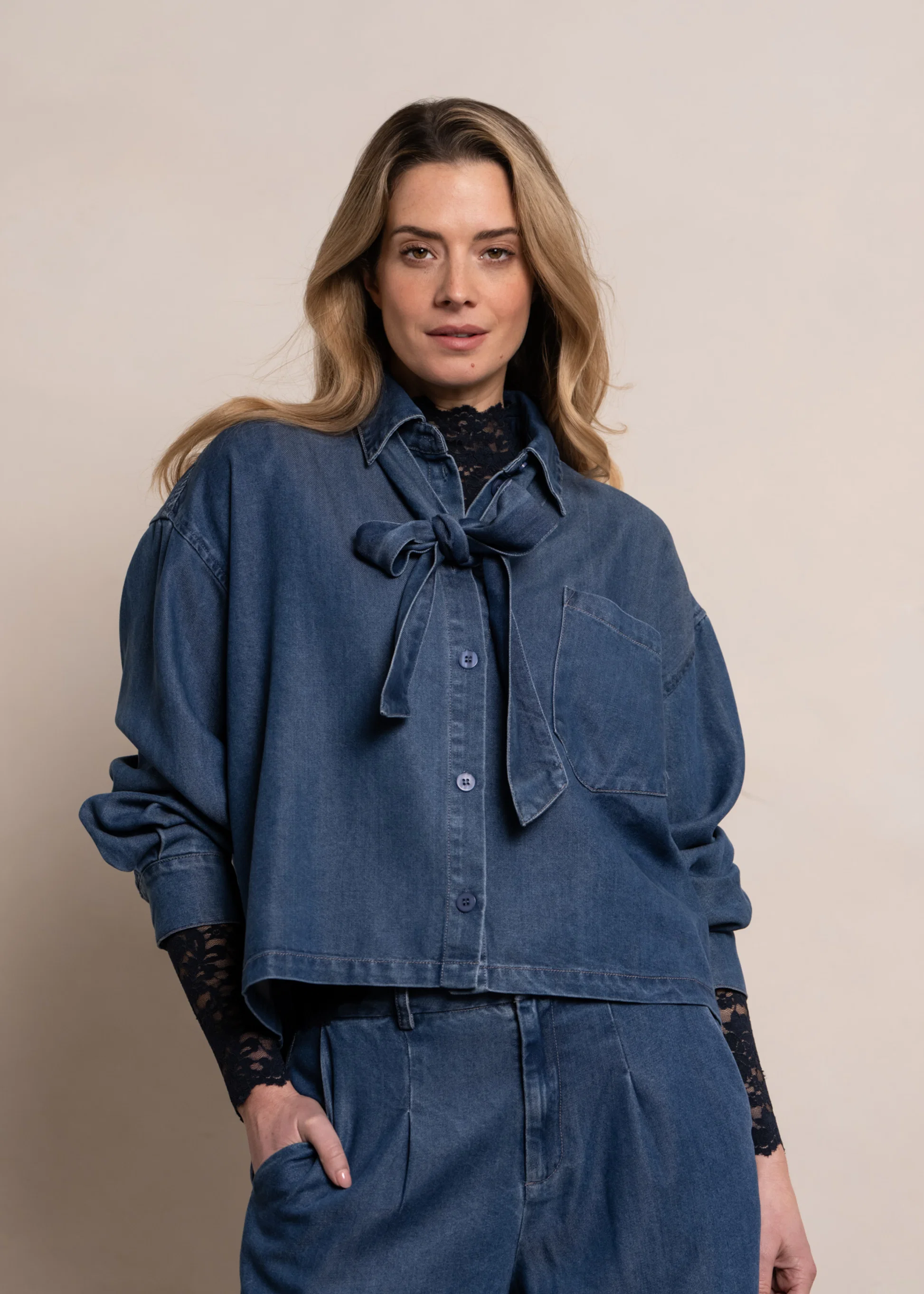 Blouse Rehana Blue Indigo
