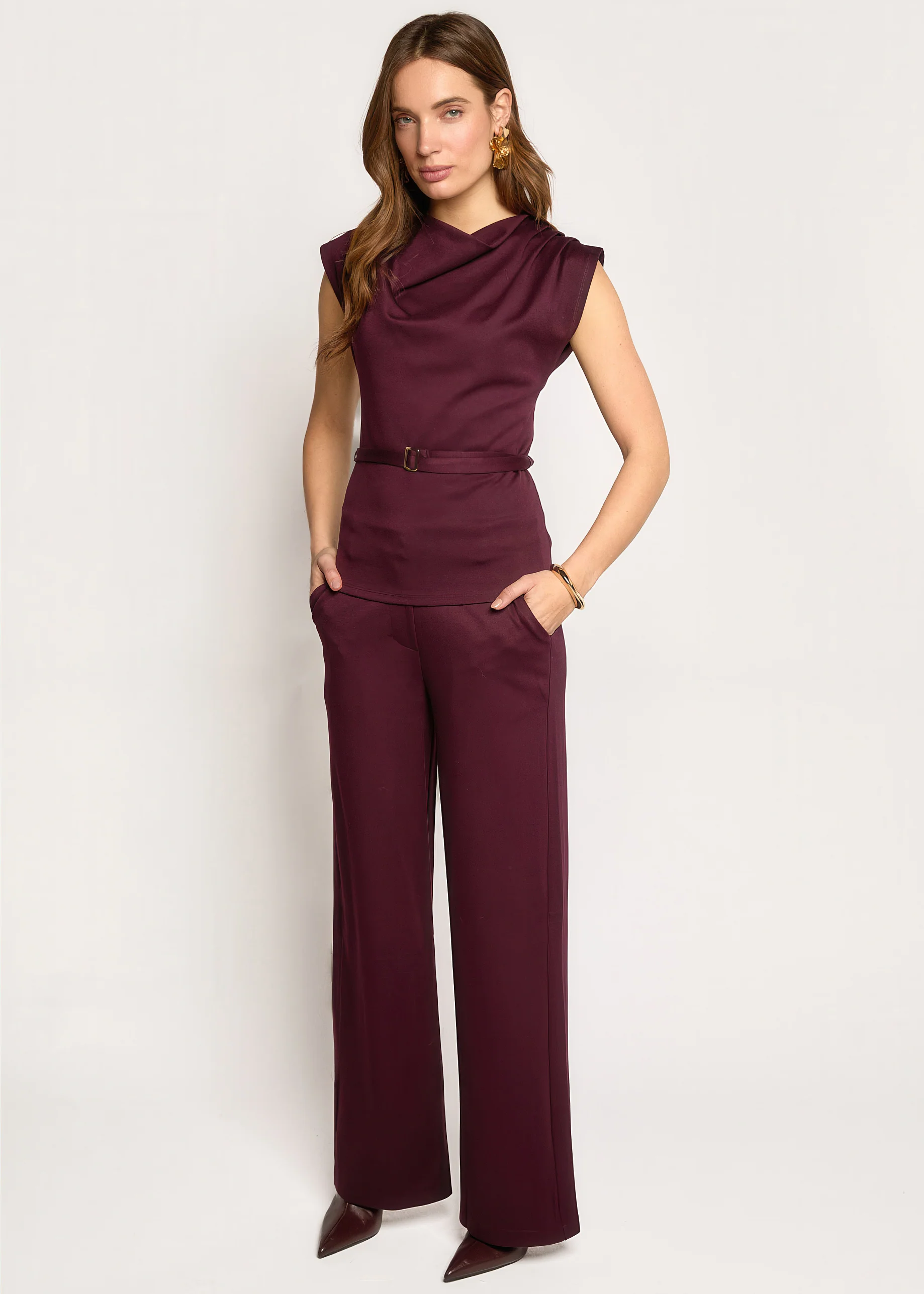 Pants Lolani Wide Burgundy