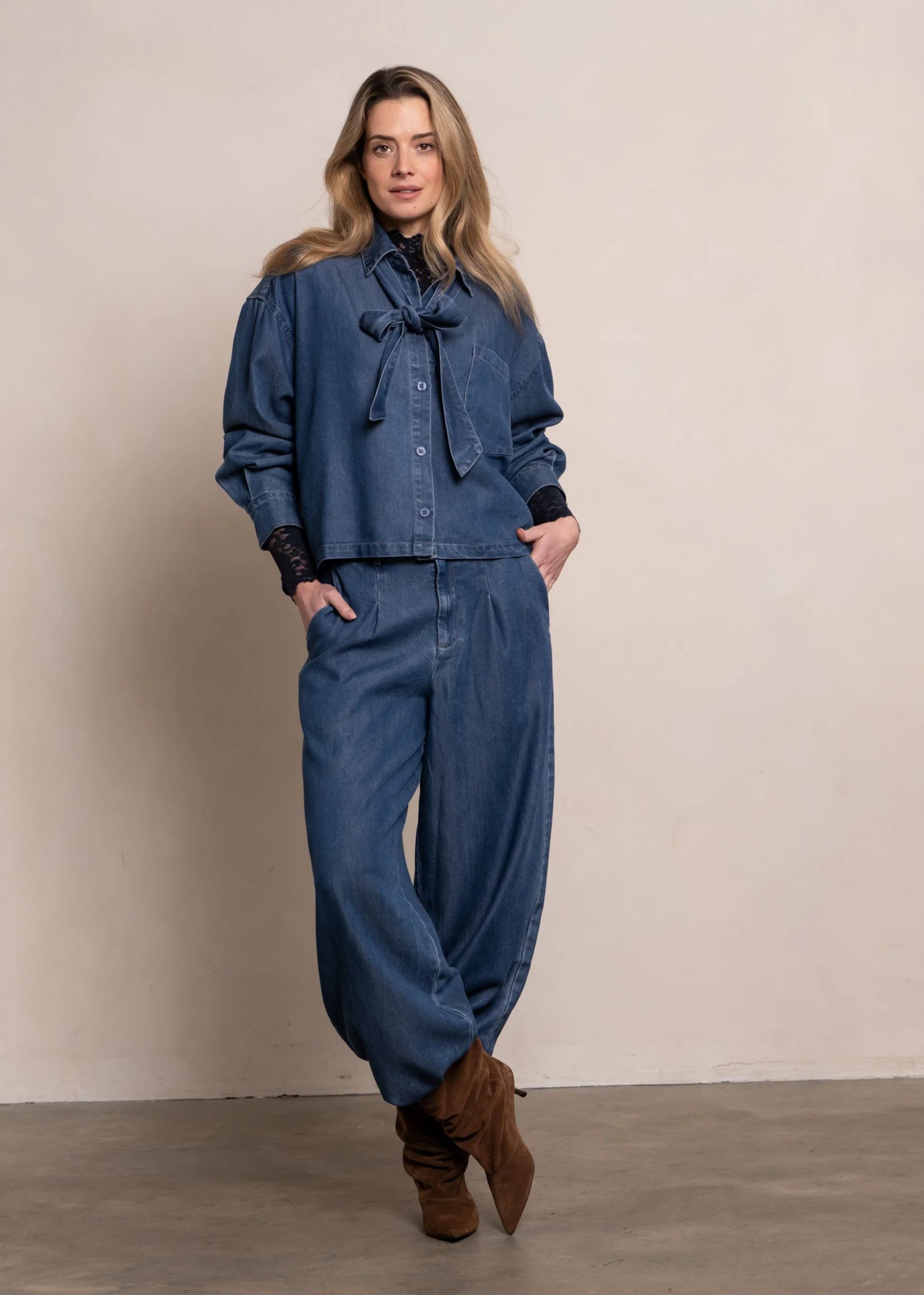 Blouse Rehana Blue Indigo