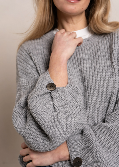 Knit- Pull Freda Lt Grey Mel