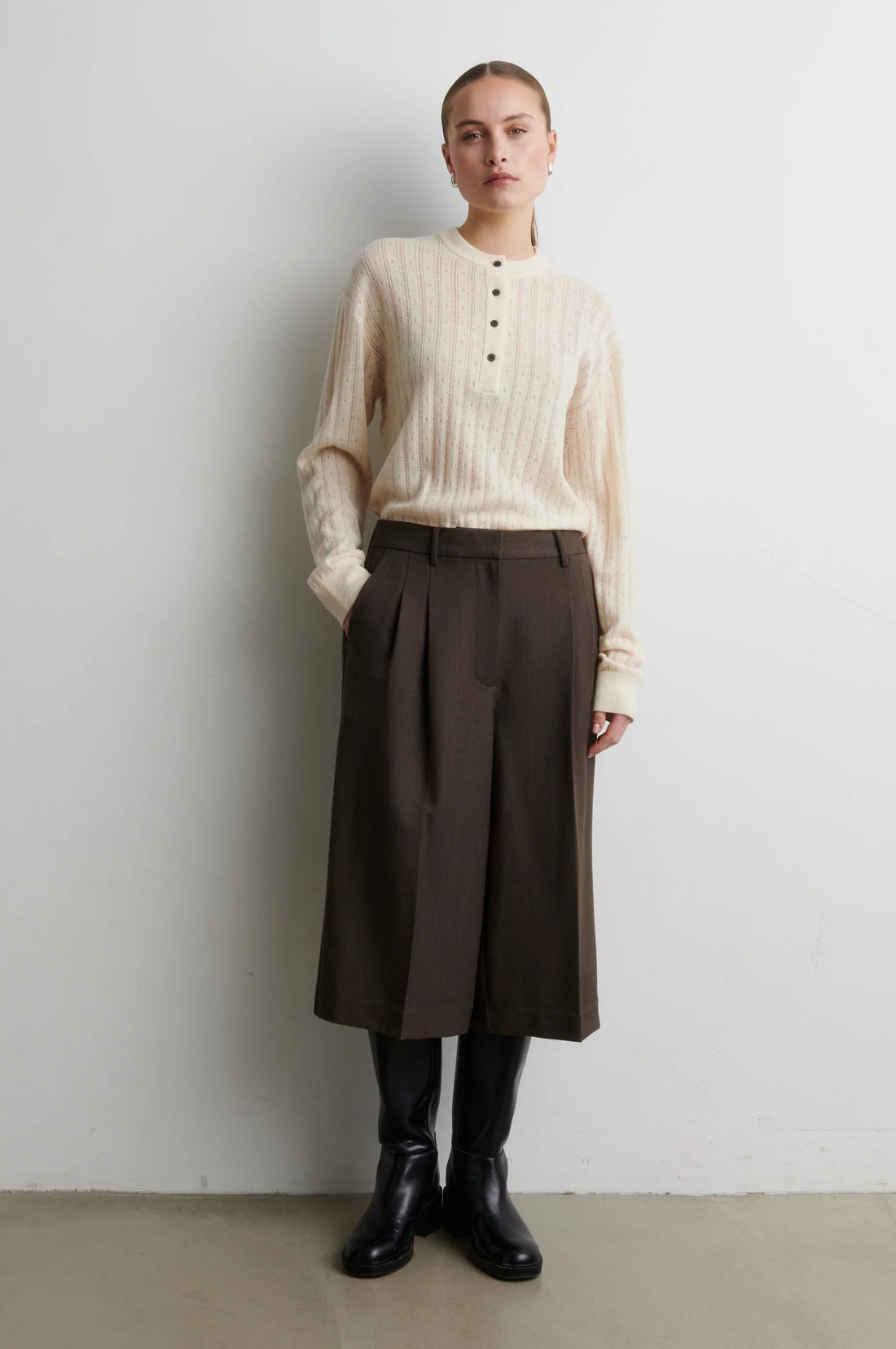Jamia Knit O-Neck Egret