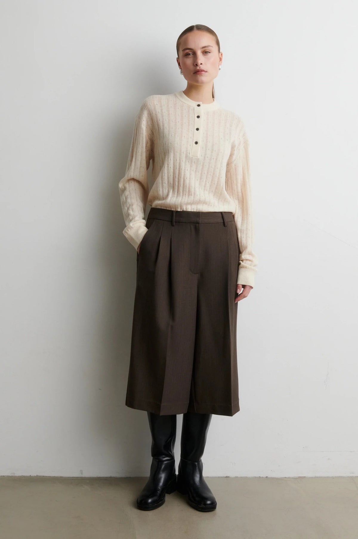 Jamia Knit O-Neck Egret