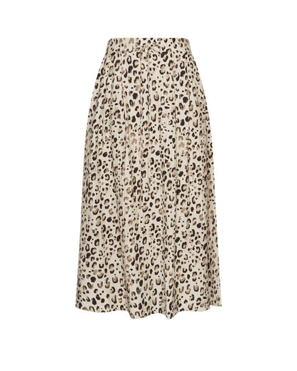MSCHAlyona Vlora Skirt AOP Oatmeal Leo