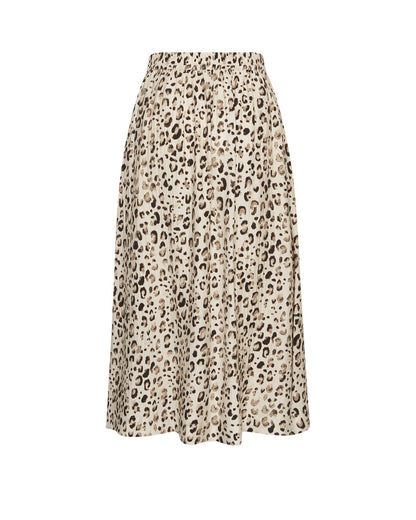 MSCHAlyona Vlora Skirt AOP Oatmeal Leo