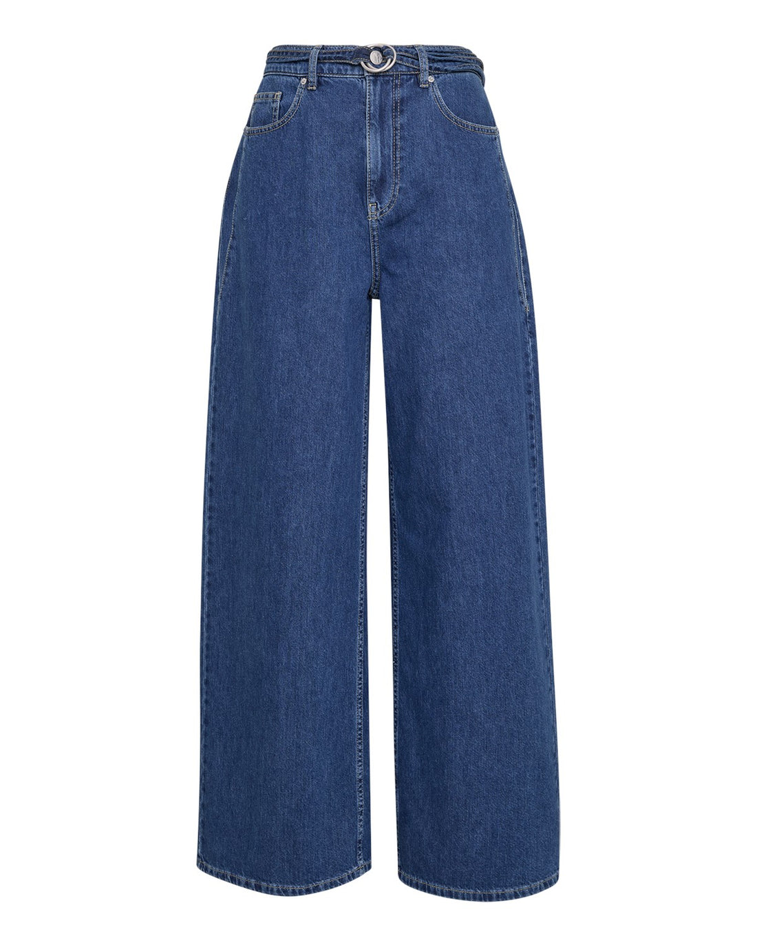 MSCHLoa Lis HW Boxy Wide Jeans Long Mid Blue Wash