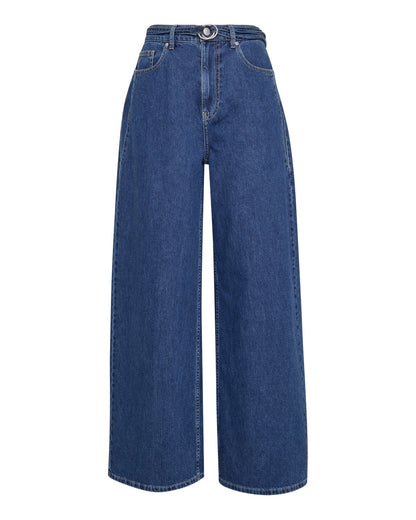 MSCHLoa Lis HW Boxy Wide Jeans Long Mid Blue Wash