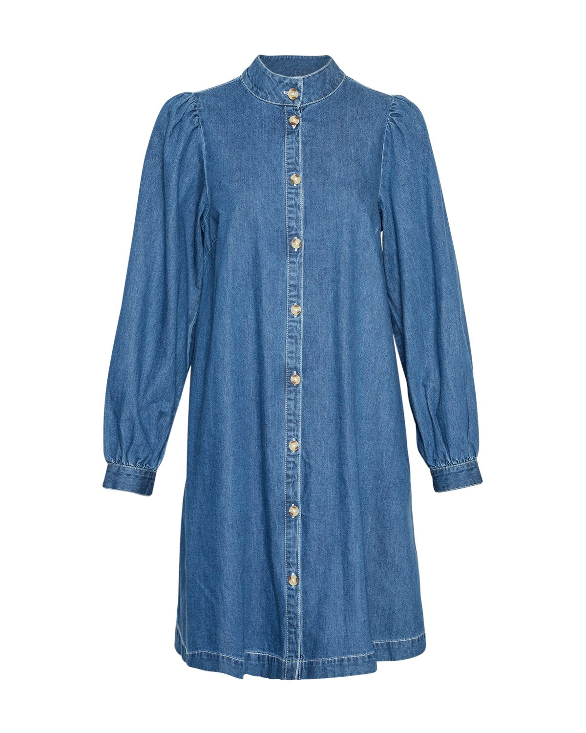 MSCHShayla overhemdjurk middenblauw