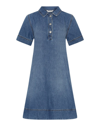 MSCHTuro Alena 2/4 Dress Mid Blue Wash