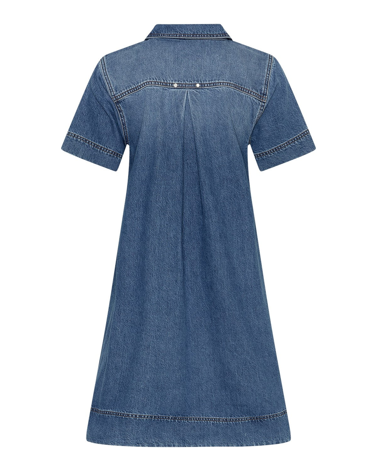 MSCHTuro Alena 2/4 Jurk Mid Blue Wash
