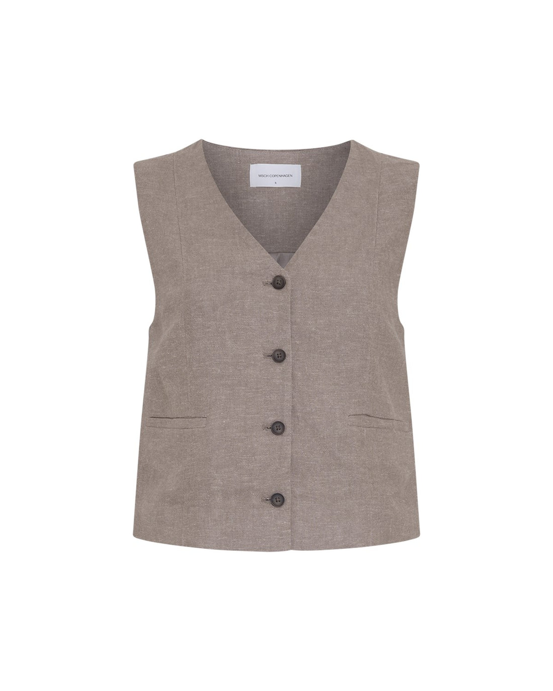 MSCHViana Ginia V Neck Waistcoat Mountain T Mel