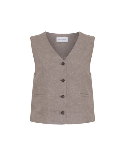 MSCHViana Ginia V Neck Waistcoat Mountain T Mel