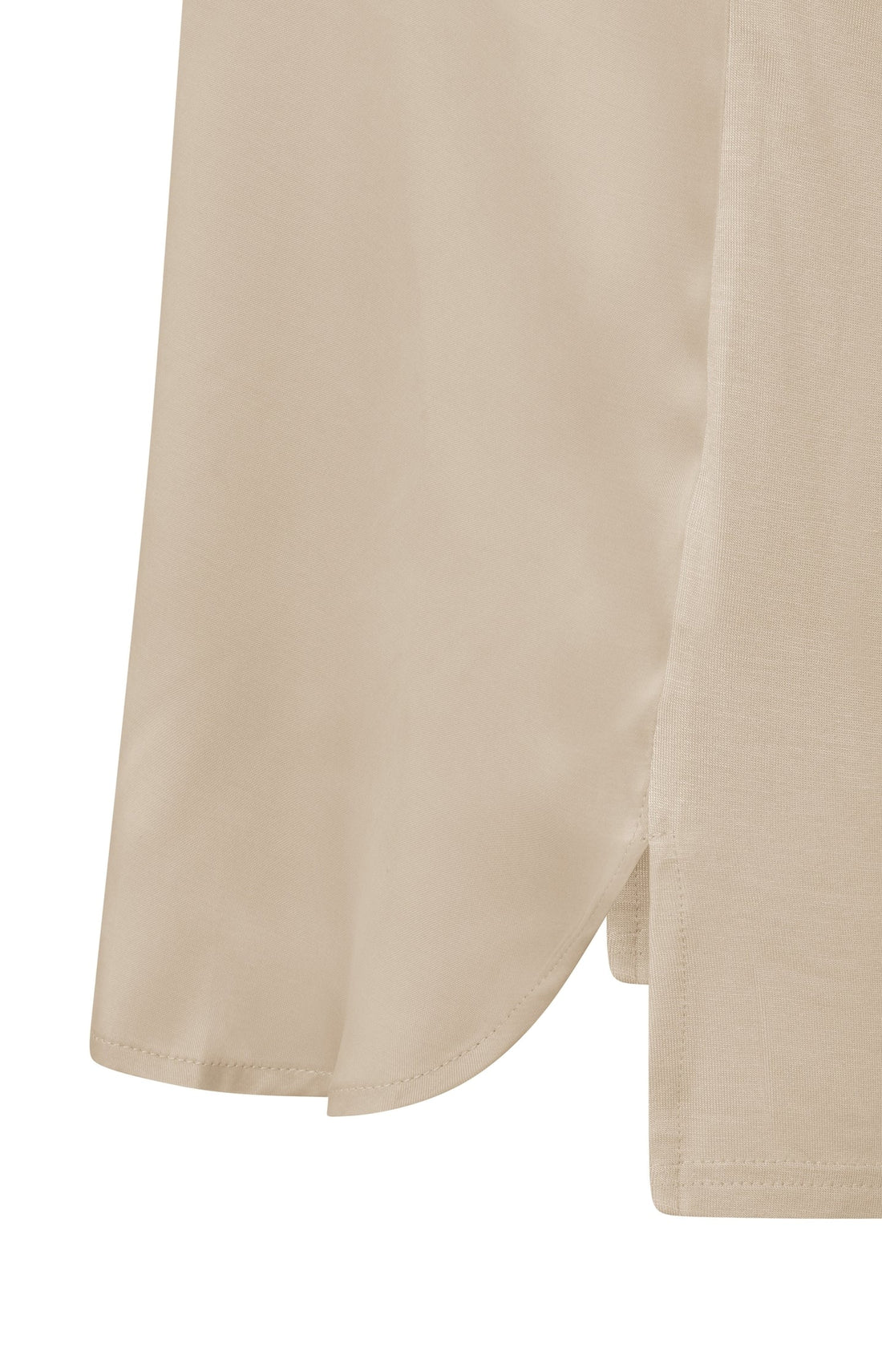 Ärmelloses Rundhalsoberteil aus Materialgemisch White Pepper Beige